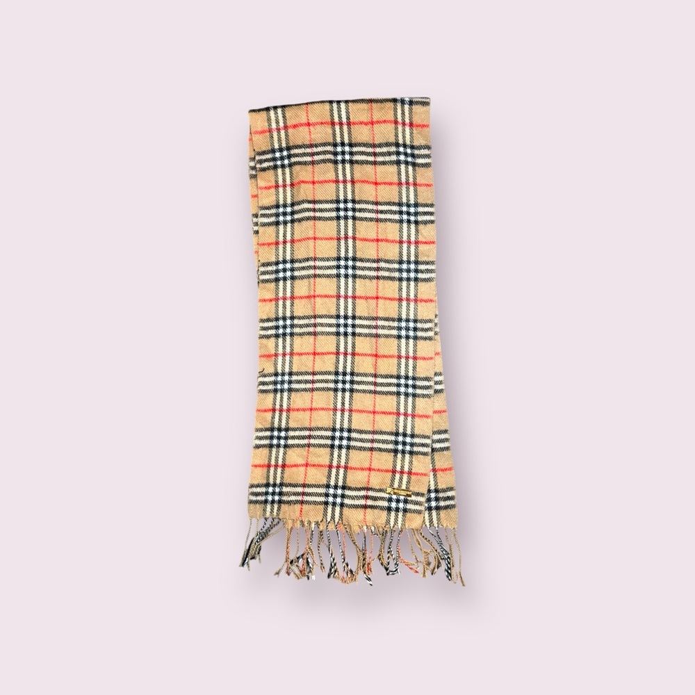 Vintage Burberry Of London Scarf 100% Wool Used